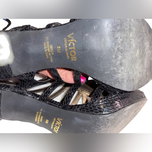 Victor Alfaro - Strappy black stilettos - size 6 - Picture 3 of 7